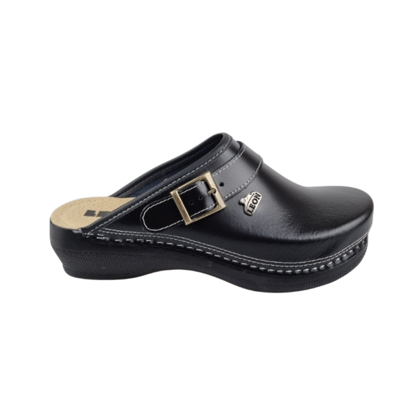 Ledi by Dina Arbeitsclogs – sehr bequem – PU-Clogs – Schwarz