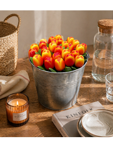  Holztulpen im Eimer – 26 Stück (±20 cm)