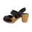 DINA Zwarte Houten Heels met Hielband