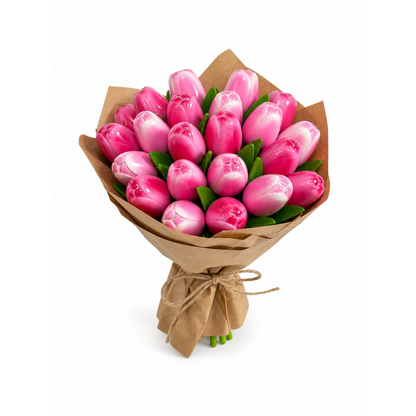 Muttertagsstrauß aus rosa Tulpen (10, 20 oder 30 Stück)