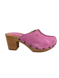 DINA Pink suede heels