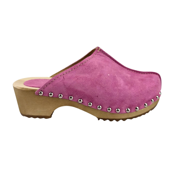 DINA Dina Lykke Clog – Wildleder-Edition – Rosa
