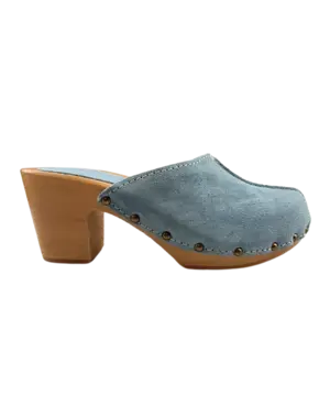 DINA Suede heels licht blauw