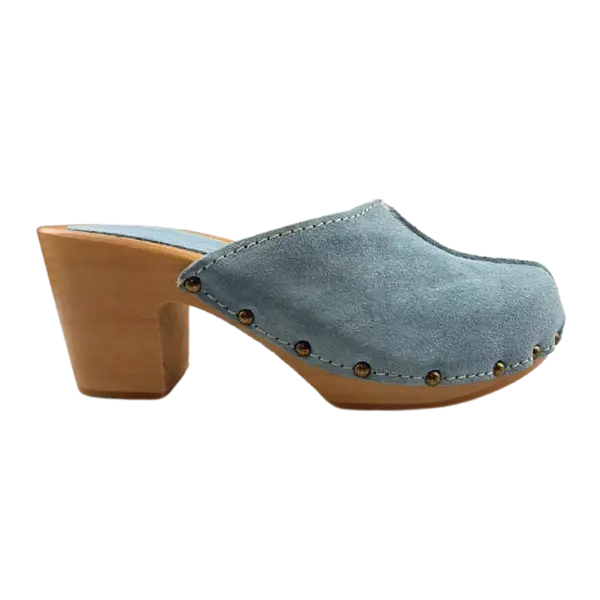 DINA Suede heels Mint blue
