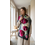 tulips Scarf grey with pink tulips