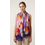 tulips Scarf purple with red tulips