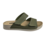 Leon Footwear Olive green sandals - double strap - material: Leather & Polyurethane
