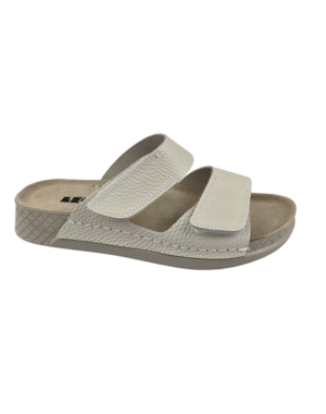 Leon Footwear Off-white sandals - double strap - material: Leather & Polyurethane