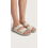 Leon Footwear Sandalen offwhite - dubbele band - materiaal: Leer & Polyurethaan