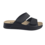 Leon Footwear Black sandals - double strap - material: Leather & Polyurethane