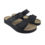 Leon Footwear Schwarze Sandalen – Doppelriemen – Material: Leder & Polyurethan