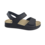 Leon Footwear Sandalen zwart - dubbele band met hielband - materiaal: Leer & Polyurethaan  -