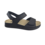 Leon Footwear Schwarze Sandalen – Doppelriemen mit Fersenriemen – Material: Leder & Polyurethan –