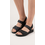 Leon Footwear Black sandals - double strap with heel strap - material: Leather & Polyurethane -