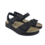 Leon Footwear Sandalen zwart - dubbele band met hielband - materiaal: Leer & Polyurethaan  -