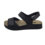 Leon Footwear Sandalen zwart - dubbele band met hielband - materiaal: Leer & Polyurethaan  -