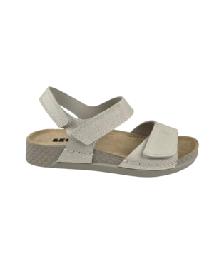 Leon Footwear Off-white sandals - double strap with heel strap - material: Leather & Polyurethane