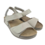 Leon Footwear Off-white sandals - double strap with heel strap - material: Leather & Polyurethane