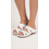 Leon Footwear Sandalen Laura wit - dubbele band - materiaal: Leer & Polyurethaan
