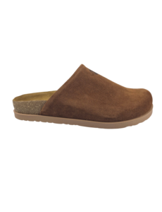 Leon Footwear Leon Klompen - suede leren upper - comfortabel zacht voetbed - brown