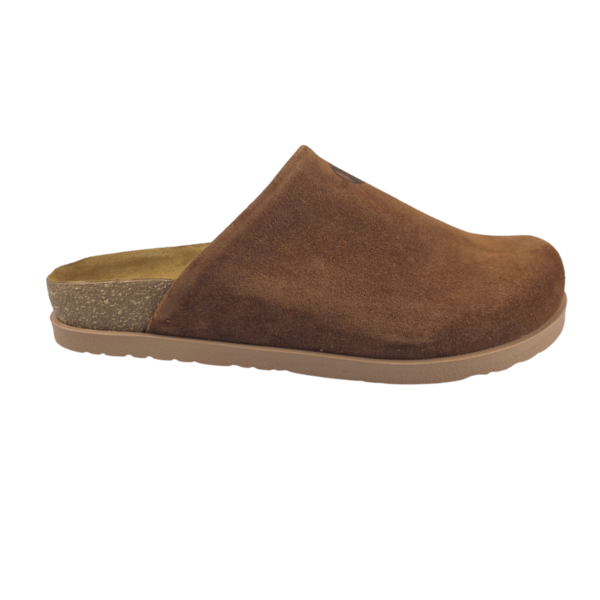 Leon Footwear Leon Clogs – Obermaterial aus Wildleder – bequemes, weiches Fußbett – braun