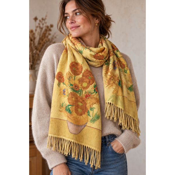Schal/Tuch mit Sonnenblumenmotiv – Vincent van Gogh