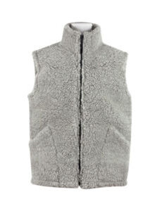  Bodywarmer 100 % Wolle hellgrau