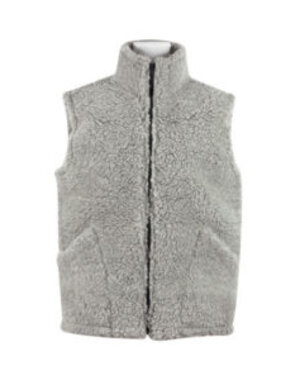  Bodywarmer 100% wol licht grijs