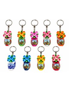  klomp sleutelhanger + tulpjes - Kies uit alle kleuren