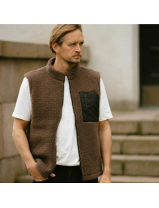  Men's Wool Cardigan Brown – 100% Sheep Wool