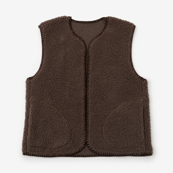 Ladies' Wool Cardigan Brown – 100% Sheep Wool