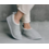 DINA Ladies' Slippers Grey – Soft Wool Slippers with Non-slip Sole