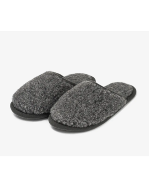 DINA Dames Pantoffels zwart – Zachte Wollen instappers met antislip zool