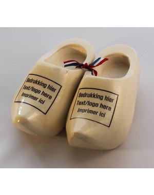 pair of woodenshoes 12cm with personal print