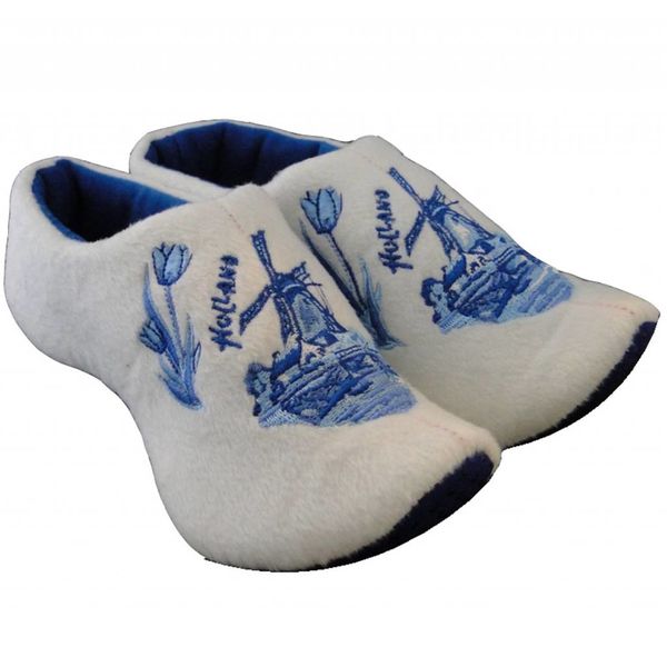 Clog Hausschuhe Windmühle Delft blau