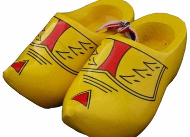 Farmer yellow woodenshoes