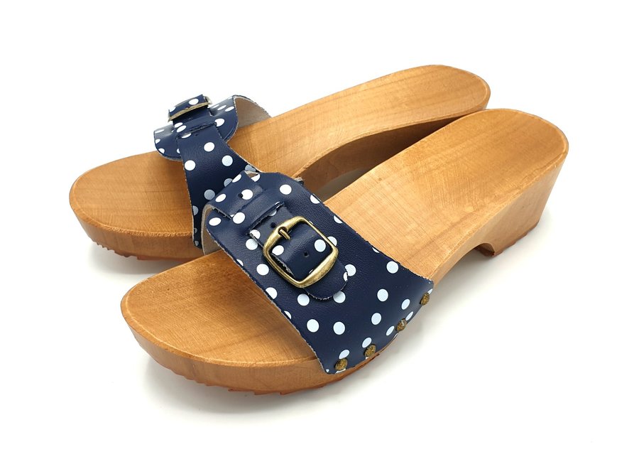 Slippers blue dots