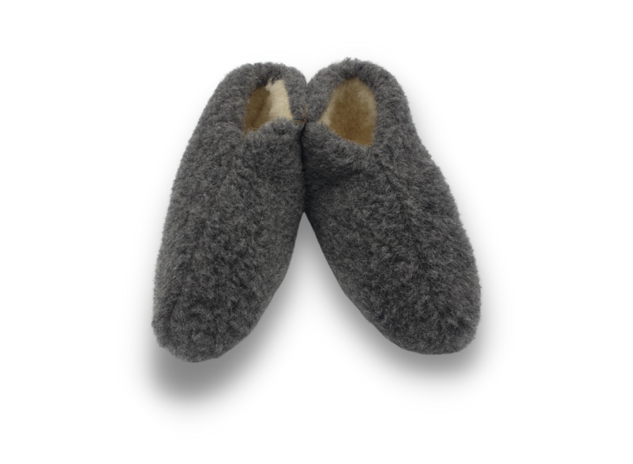 slippers 100% wool black