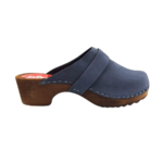 DINA Dina Zweedse klompen blauw met nubuck leer