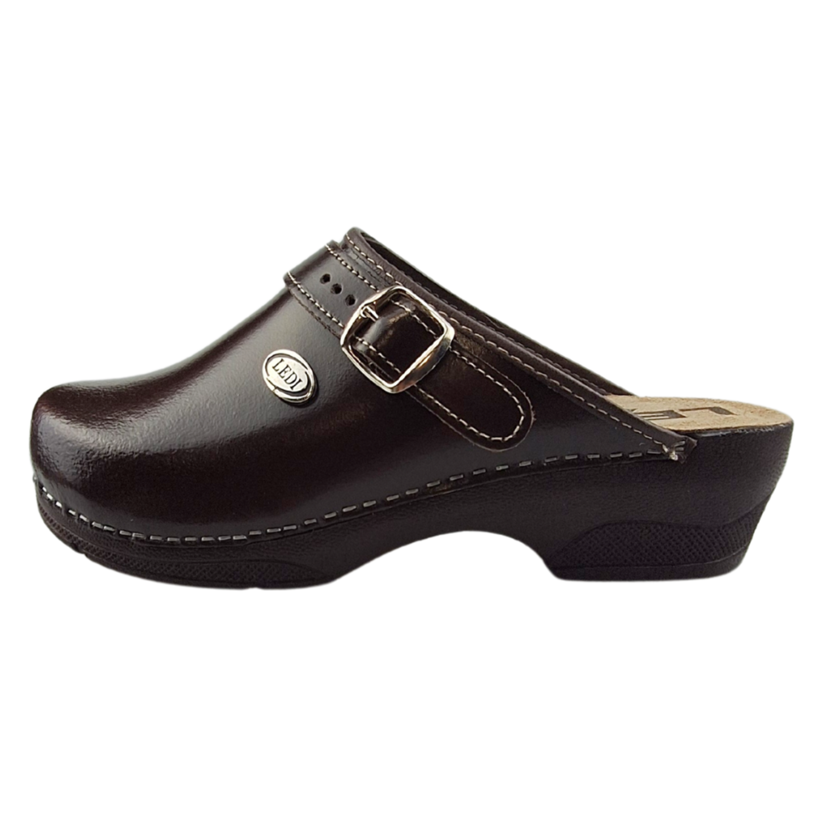 Ledi by Dina PU Work Clogs from Ledi by Dina - Brown
