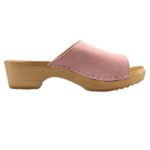DINA Dina houten sandalen Suede pastel roze