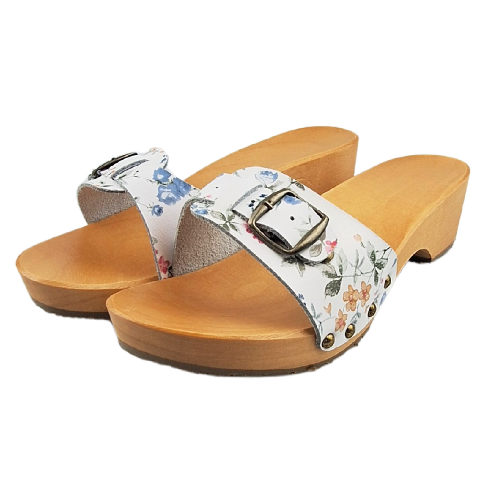 DINA Dina wooden sandals with flowers