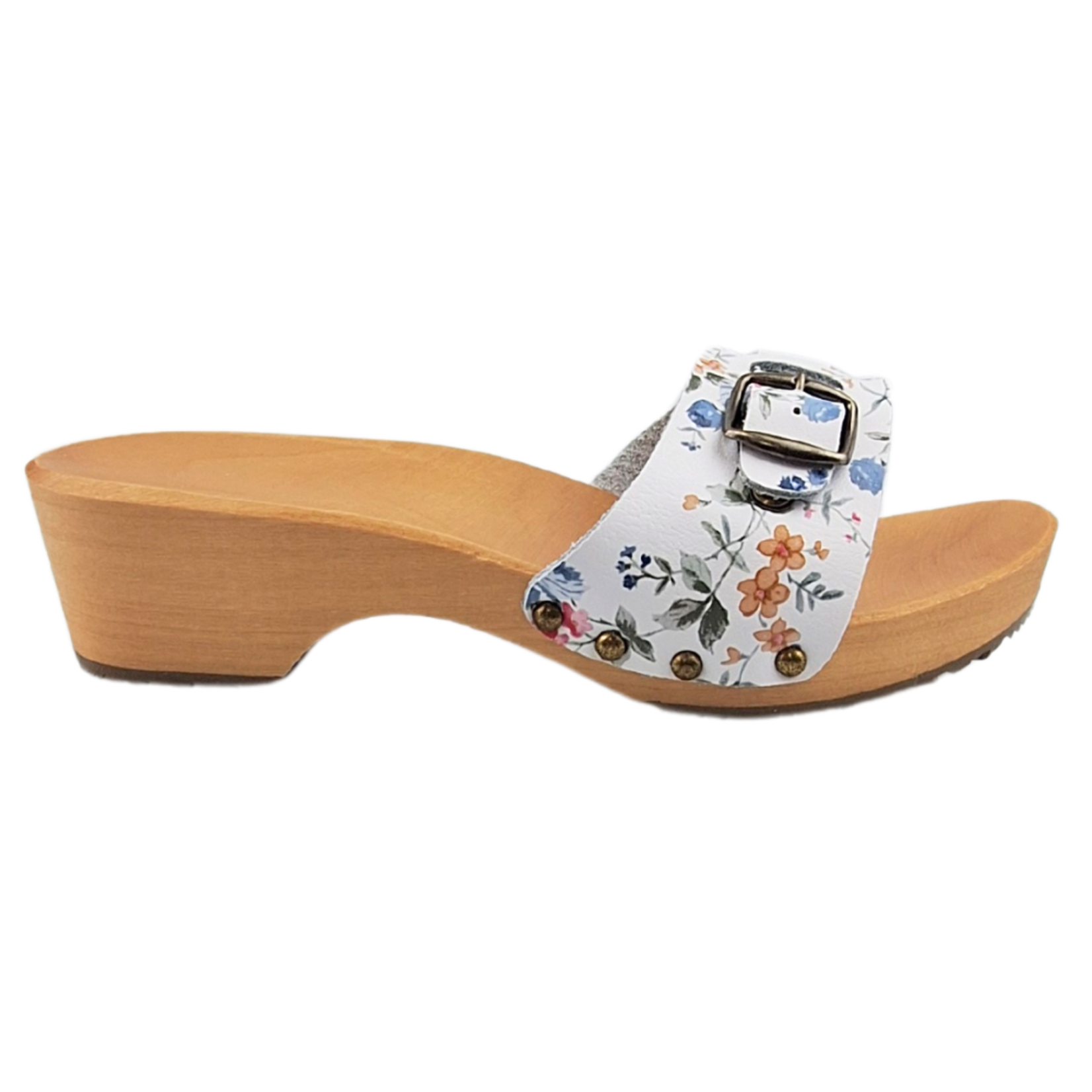 DINA Dina wooden sandals with flowers