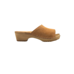 DINA Dina Wooden sandals with suede leather - suede beige