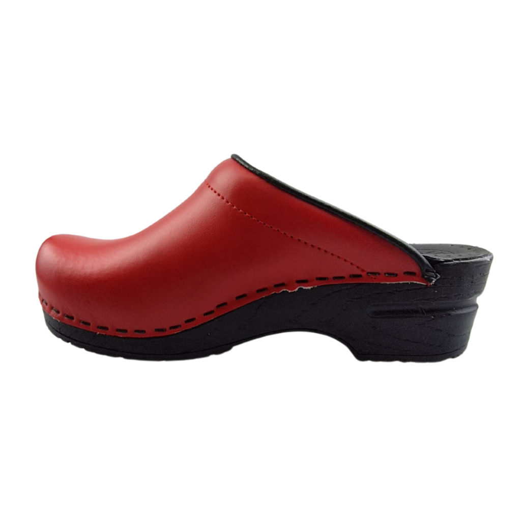 Ledi by Dina Dina Medical clogs red with black PU sole