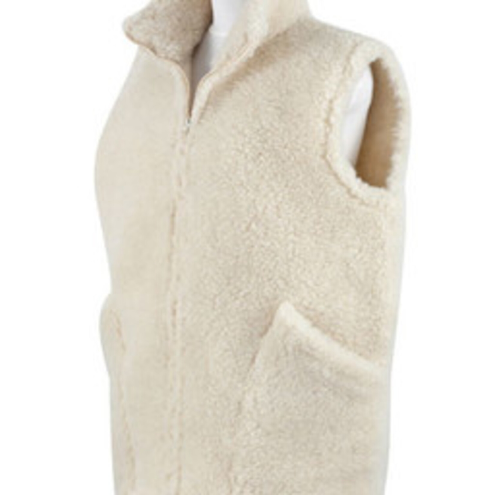 Bodywarmer 100% wool white