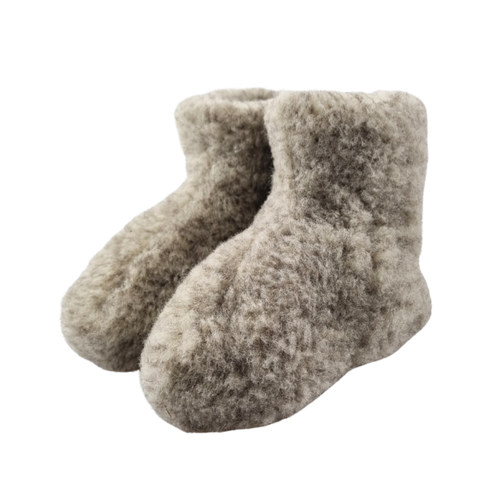 DINA High wool slippers natural gray