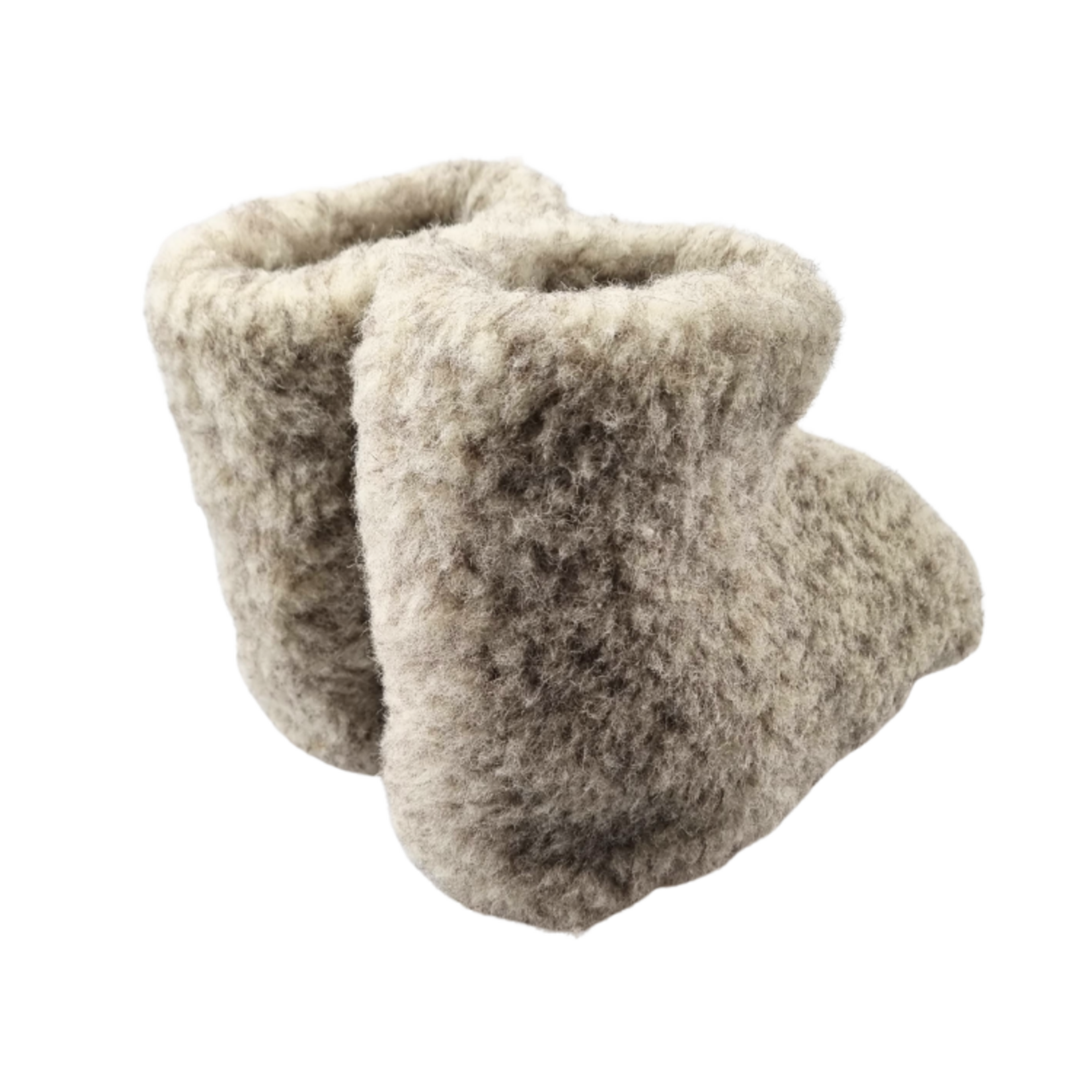 DINA High wool slippers natural gray