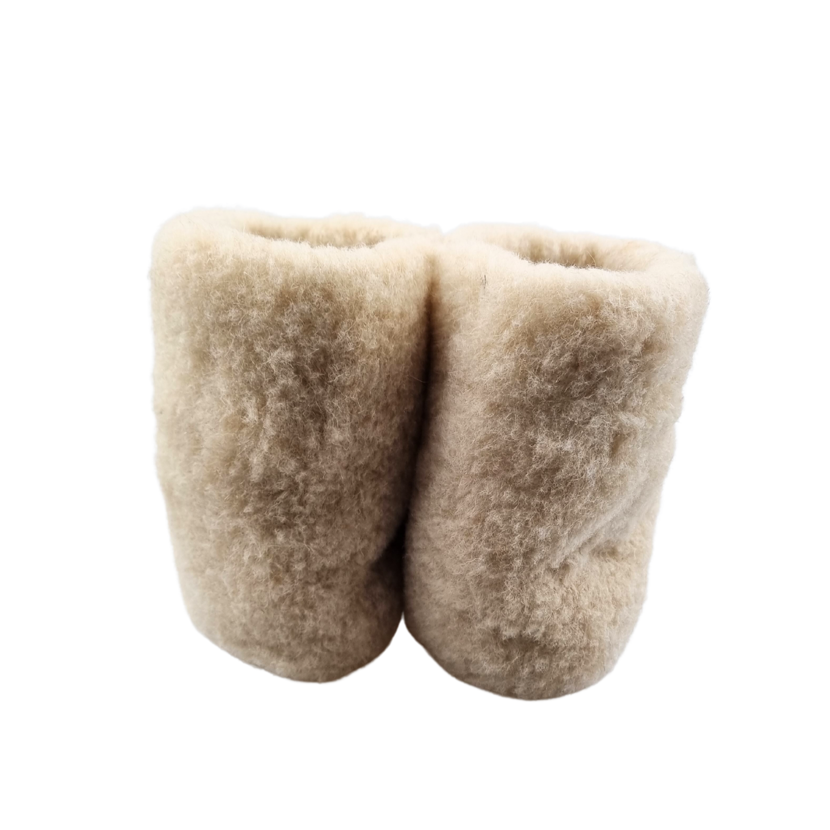 DINA High beige wool slippers