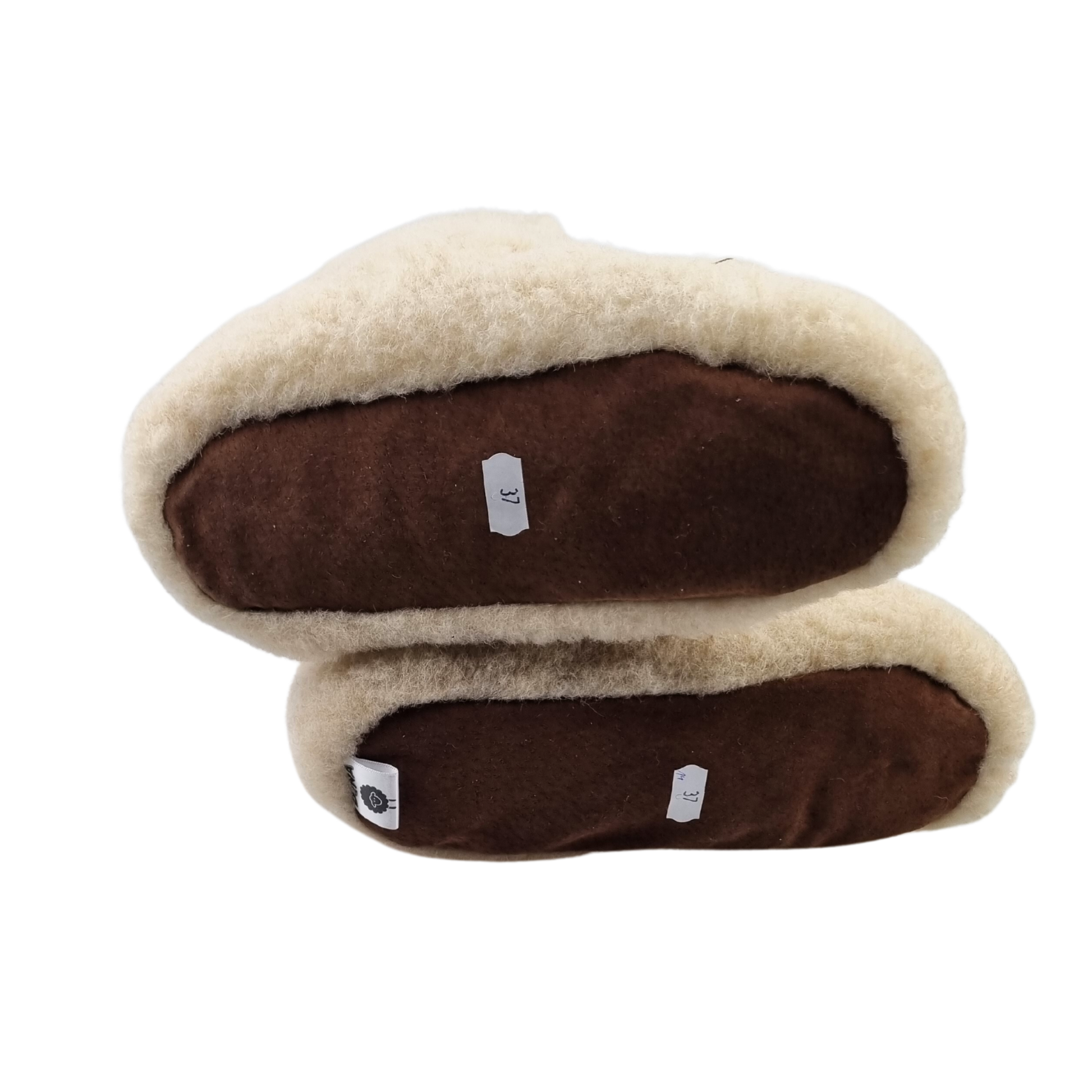 DINA High beige wool slippers